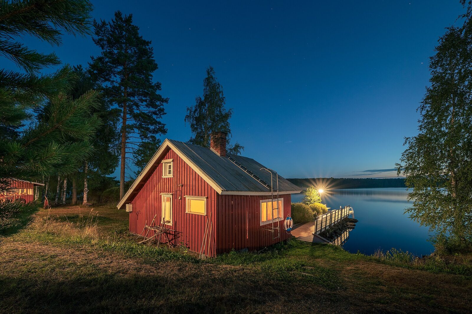 Sauna na břehu jezera